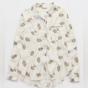 Aerie Cindy Lou Who Grinch Flannel Pajama Shirt NWT Viral Best Seller